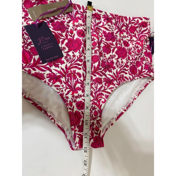 NWT J Crew Swimsuit Size S Liberty London High Waist Bikini Bottom Swim Roses - Picture 4 of 6